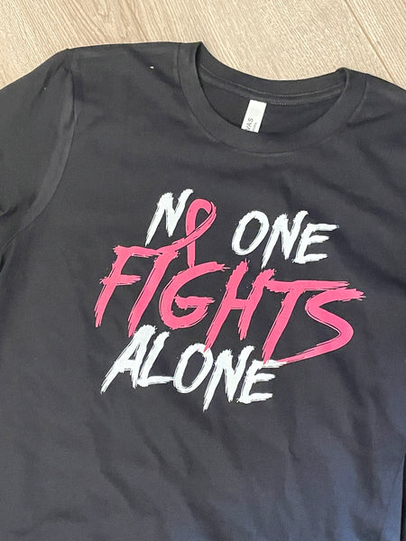 No one fights alone breast cancer shirt